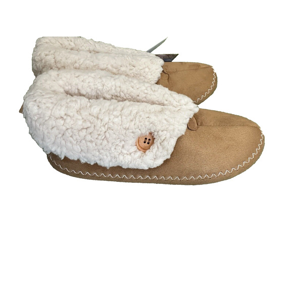 Women's Slippers Furry Foldover Boot Microsuede Size 8.5/9 Lazy Step New w/Tag - Picture 3 of 8